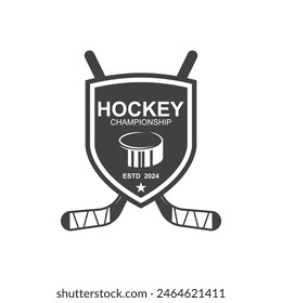 Logo, emblema, insignias, etiquetas y Elementos de diseño de Hockey sobre Hielo