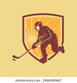 Logo, emblema, insignias, etiquetas y Elementos de diseño de Hockey sobre Hielo