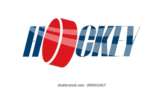 Ice hockey logo, icon, sign, symbol concept design. Winter sport sticker isolated on white background. Vector illustration