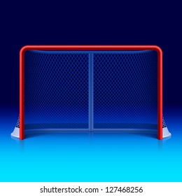 Ice hockey net. Vector.