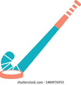 Ice hockey outdoor game trendy icon on white background for web graphic