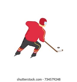 Ice hockey player in colorful style vector symbol stock illustration