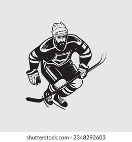 Ice Hockey Player Icon Design