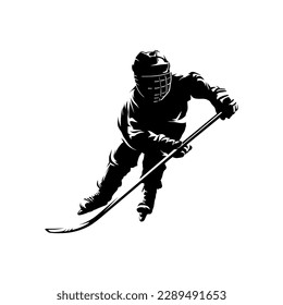 ice hockey player kids silhouette