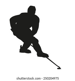 Ice hockey player silhouette