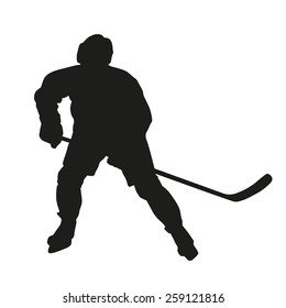 Ice Hockey Player Silhouette