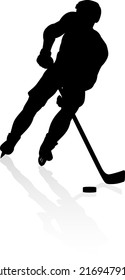 Eishockeyspieler, Silhouette Sportgrafik