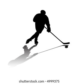 Ice hockey player (vector)