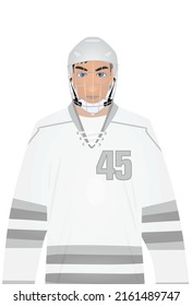 Ice hockey player. vector illustration