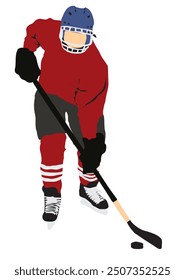 ice hockey player vector illustration 