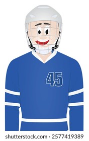 Ice hockey player. vector illustration