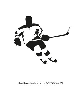 Ice hockey player, vector illustration