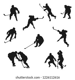 ice hockey players.vector illustration.