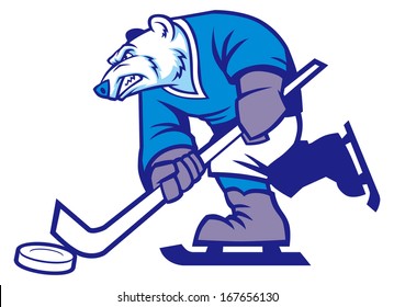 Ice Hockey Polar Bear Mascot