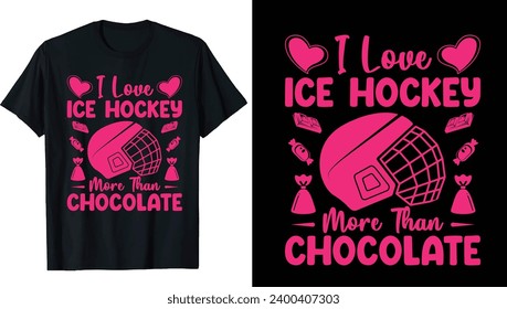 Eishockeypuck und gebrochener Stock T-Shirt-Druck Vektorvorlage. Eis Hockey T-Shirt Design Vector, Hockey, Typografie, Vektorgrafik, Grafik, Illustration, T-Shirt Design Custom-Modell nach oben