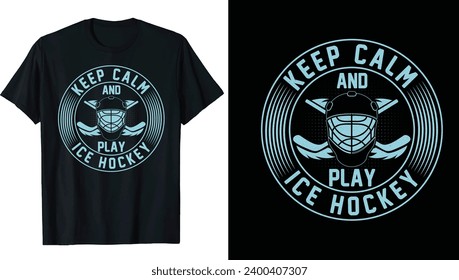 Ice hockey puck and broken stick t-shirt print vector template. Ice hockey t-shirt design Vector, Hockey, typography, vector, graphic, illustration, t-shirt design custom design mockup