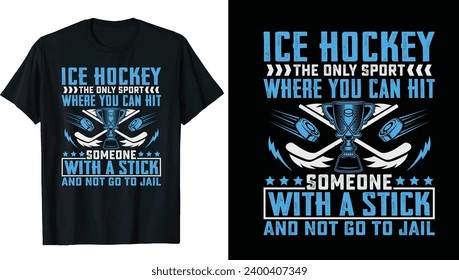 Ice hockey puck and broken stick t-shirt print vector template. Ice hockey t-shirt design Vector, Hockey, typography, vector, graphic, illustration, t-shirt design custom design mockup