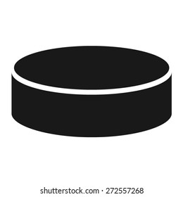 Ice hockey puck /  disk puck flat vector icon for sports apps and websites