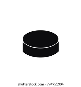 Ice hockey puck / disk puck flat icon for sports apps,vector