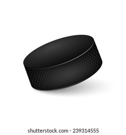  Ice hockey puck on a white background/vector background