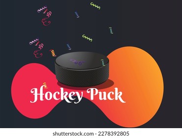 Ice hockey pucks Vector, Template, competition,banner Design , sport events,advertising, championship of Bowling Ball, 3D illustration,tournament, poster, flayer,vector.