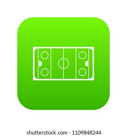 Ice hockey rink icon digital green for any design isolated on white vector illustration