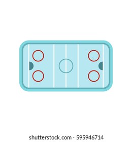 Ice hockey rink icon in flat style isolated on white background vector illustration