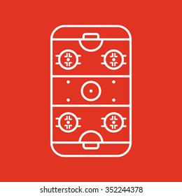 Ice Hockey Rink icon. Game symbol. Flat Vector illustration