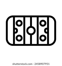 ice hockey rink line icon illustration vector graphic. Simple element illustration vector graphic, suitable for app, websites, and presentations isolated on white background