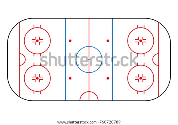 Download Ice Hockey Rink Mockup Background Field Stock Vector Royalty Free 760720789