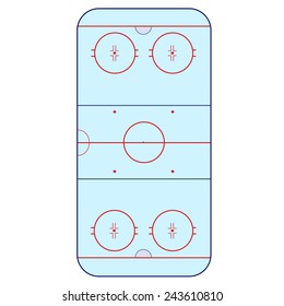 Ice Hockey Rink -  playing field hockey version IIHF