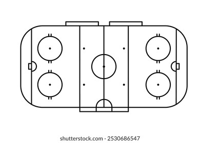 Ice Hockey Rink standard dimensions, Coach table for tactic presentation