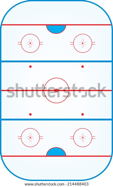 Ice Hockey Rinkaerial View Vector Illustrationice Stock Vector (Royalty ...