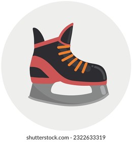 Ice hockey scate icon clipart avatar logotype isolated vector illustration