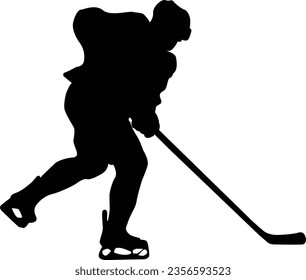 Ice Hockey silhouette, winter sports