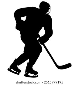 Ice hockey silhouettes are designed to be simple and easy to use.(create a design using Affinity Designer)