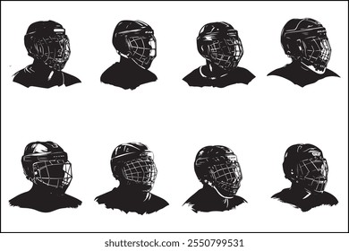 Ice hockey silhouettes, Ice sports,  players, Hockey vector art, Sports silhouettes, Hockey design, Ice bundle, clipart, Vector graphics, Skating silhouettes