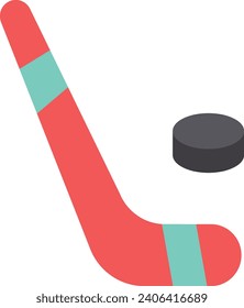 Ice hockey single vector line icon