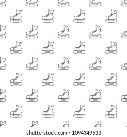 Ice hockey skate pattern vector seamless repeating for any web design