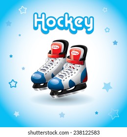 Ice Hockey Skates, Vector