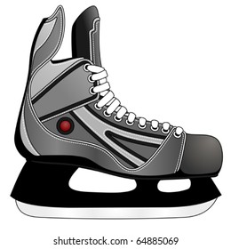 Ice hockey skates, vector