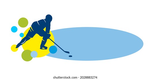 Ice hockey sport graphic in vector quality.