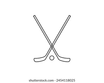 ice hockey stick icon. ice hockey stick outline. good use for symbols, logos, mascots, icons, signs, web, or any design you want.