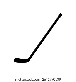 Ice hockey stick silhouette vector flat illustration design.