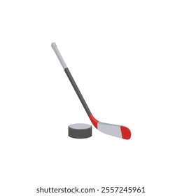 Ice Hockey Stick, Sport Equipment Vector Illustration Isolated