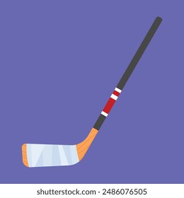 Ice Hockey stick vector icon. ice hockey stick illustration. ice hockey sports wooden stick icon