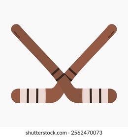 Ice hockey sticks vector illustration isolated on white background	