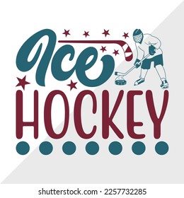 Ice Hockey SVG Printable Vector Illustration