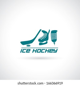 Ice Hockey symbol - vector illustration