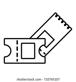 Ice hockey ticket icon. Outline illustration of ice hockey ticket vector icon for web design isolated on white background